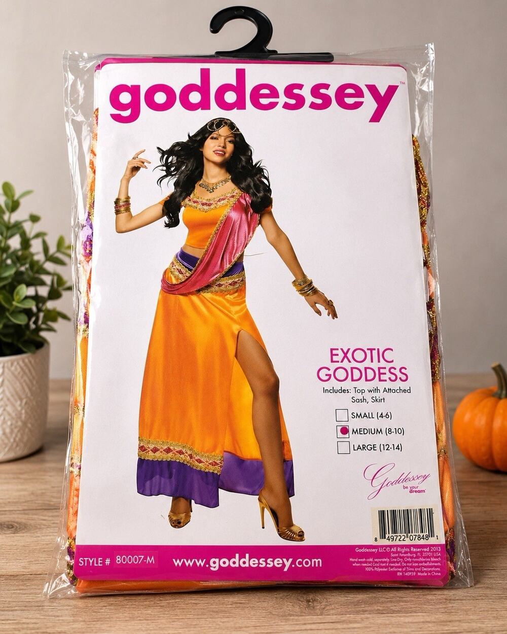 Goddessey Exotic Goddess Costume Womens Medium 8-10 Halloween NIP